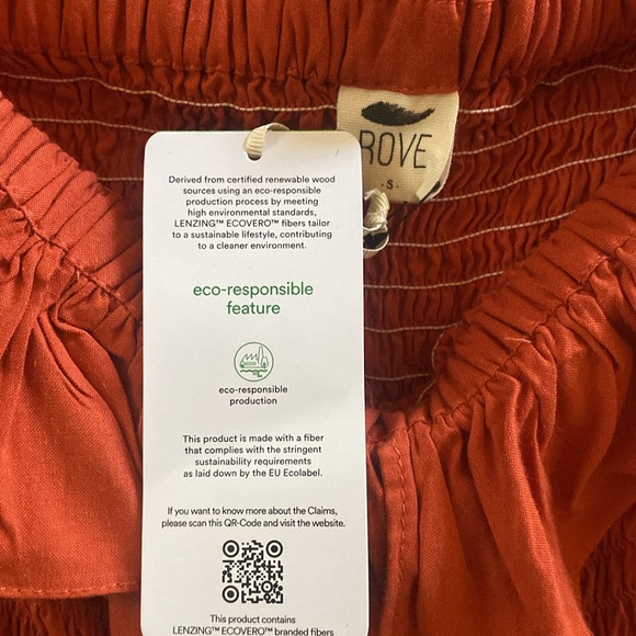 ROVE Byron Bay UDAIPUR Dress - Orange / Coral Ecovero Size S Long Maxi NWT - Picture 13 of 16